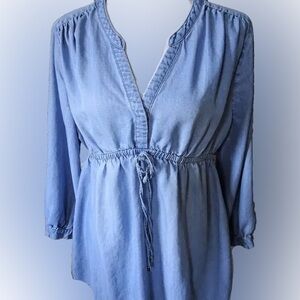 Denim Maternity Shirt - Size XS (Gently Worn)